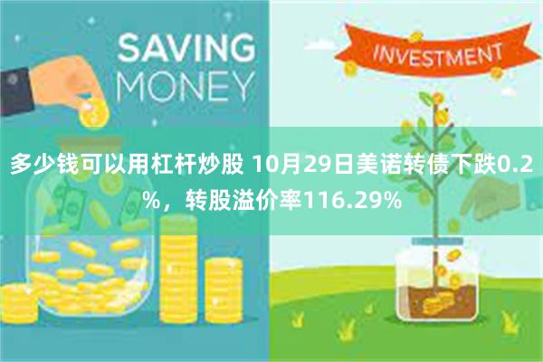 多少钱可以用杠杆炒股 10月29日美诺转债下跌0.2%，转股溢价率116.29%