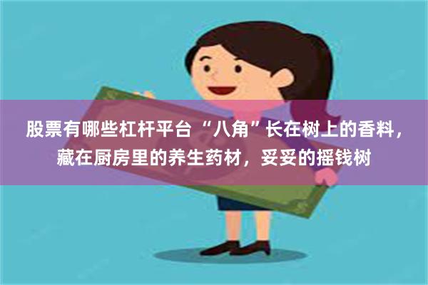 股票有哪些杠杆平台 “八角”长在树上的香料，藏在厨房里的养生药材，妥妥的摇钱树