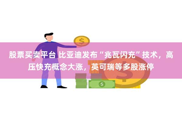 股票买卖平台 比亚迪发布“兆瓦闪充”技术，高压快充概念大涨，英可瑞等多股涨停